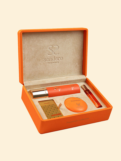 Presentado All over spray, 15ml perfume and silk creem Collection